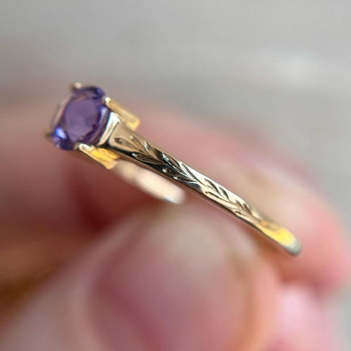 Amethyst Round Ring