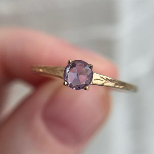 Amethyst Round Ring