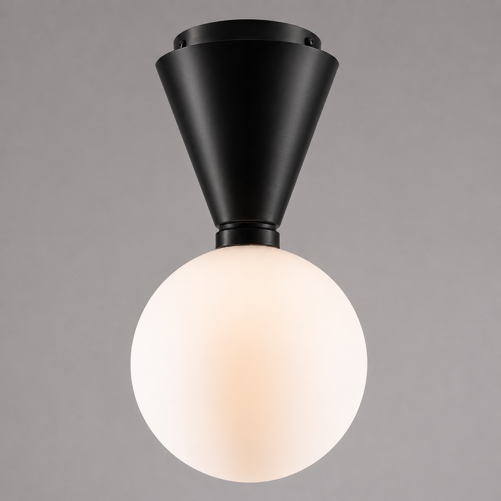 Amande White Globe Ceiling Light