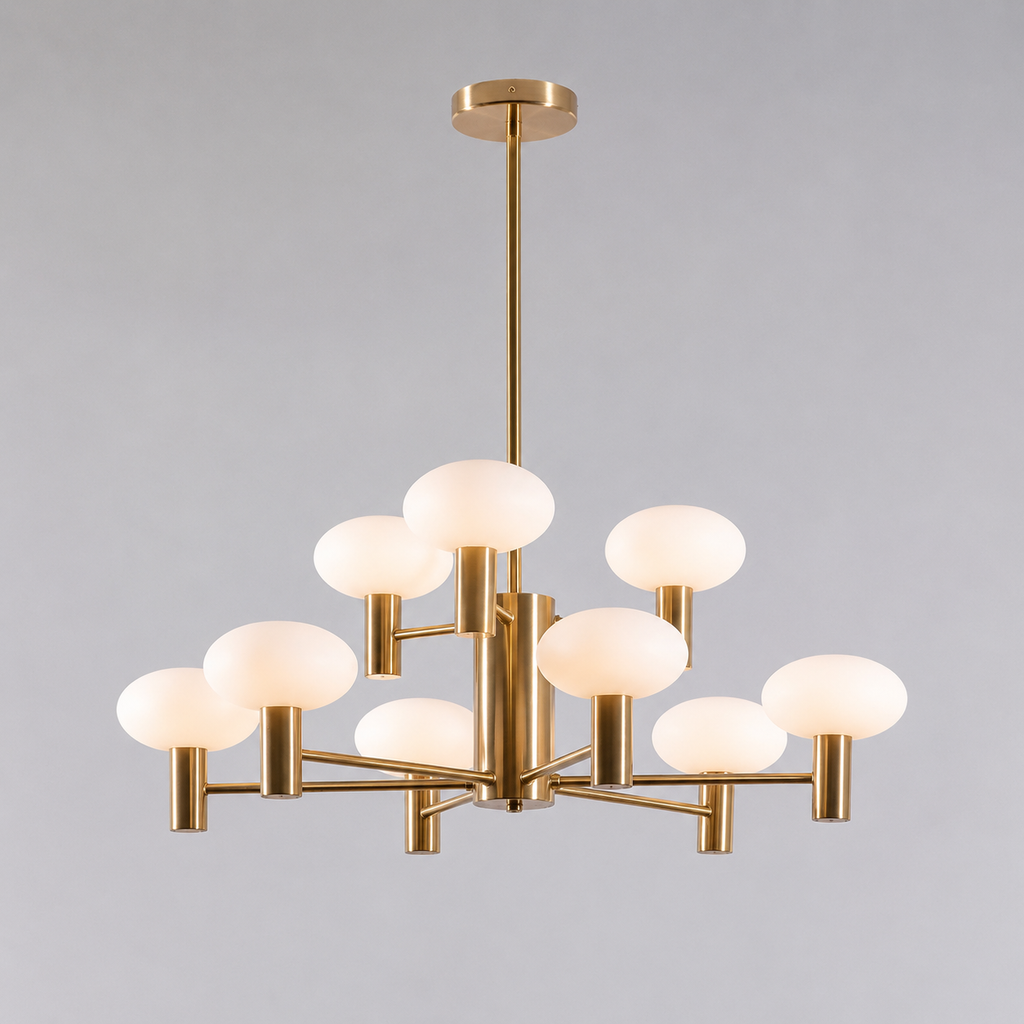 Bank Glass Globe Chandelier