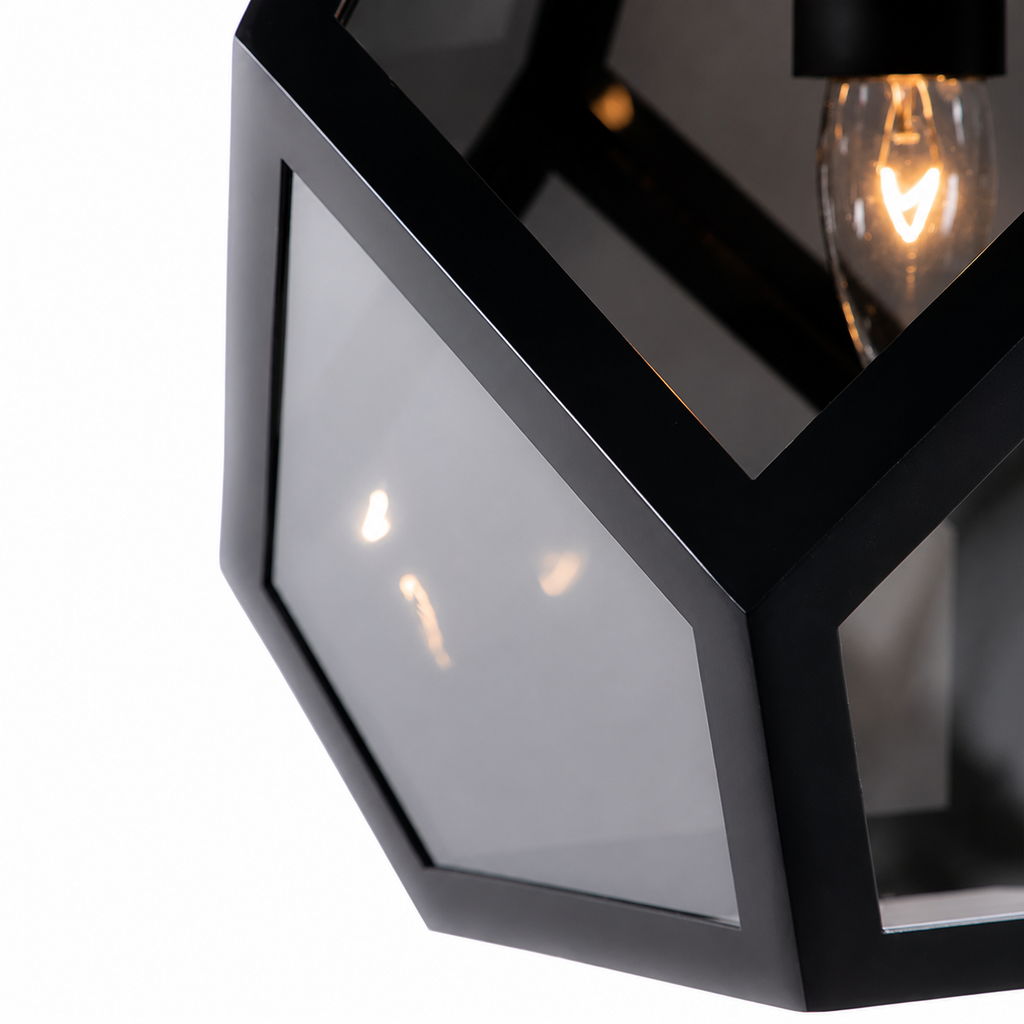 Drake Geometric Black Pendant