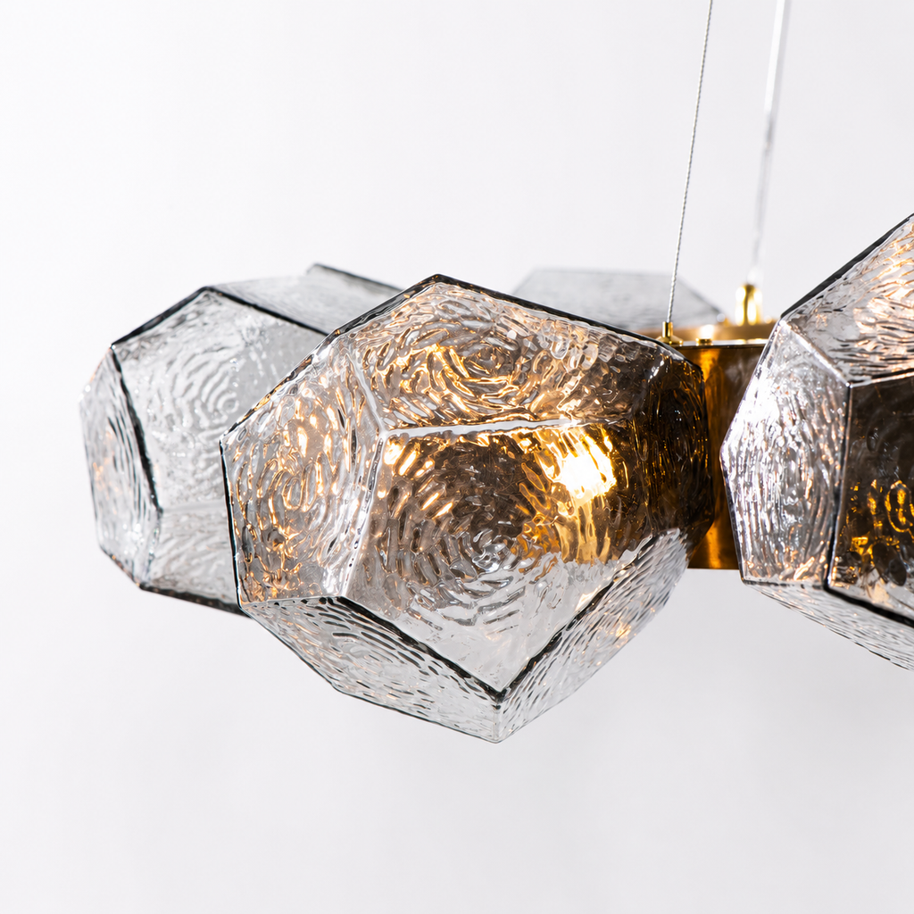 Emille Geometric Glass Chandelier