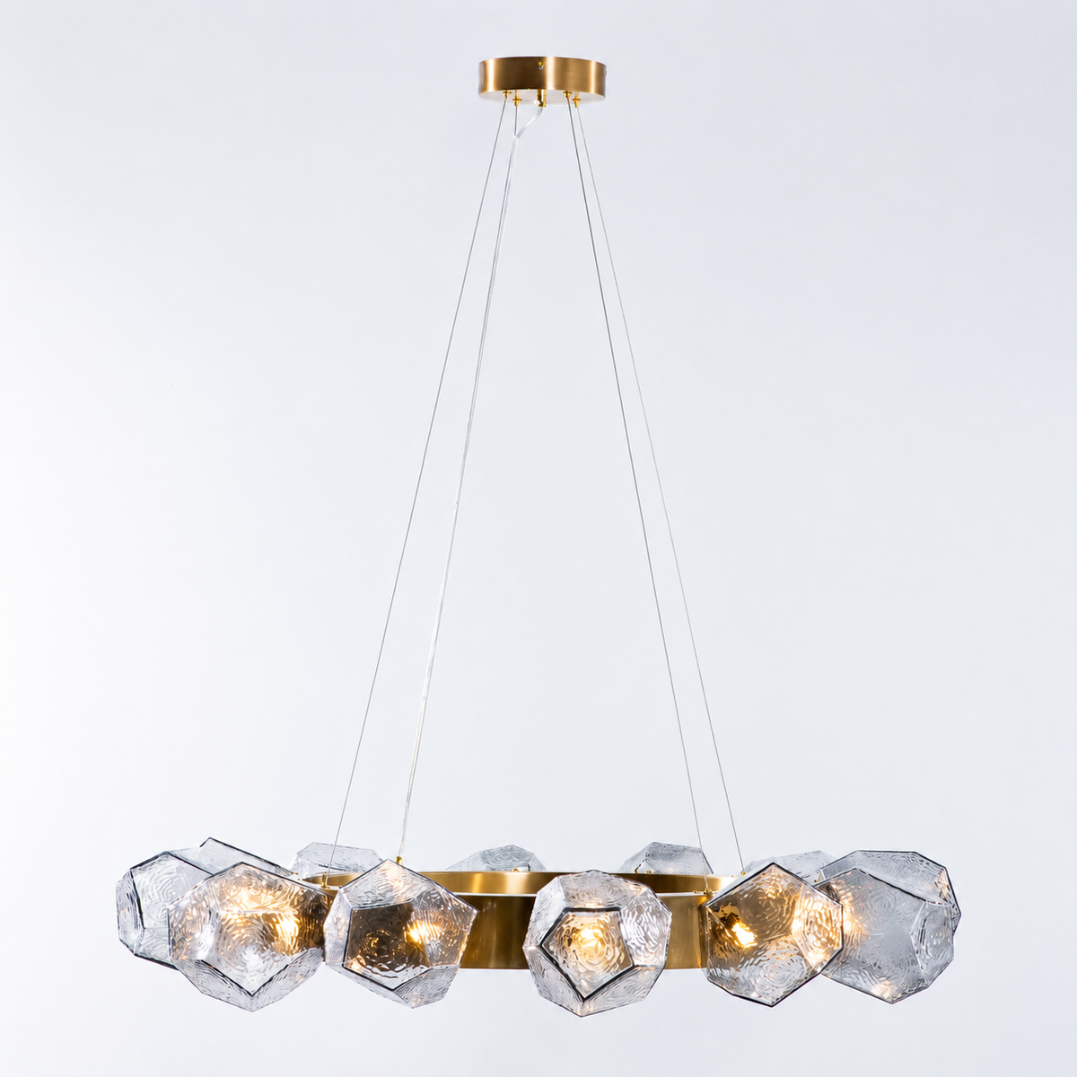 Emille Geometric Glass Chandelier