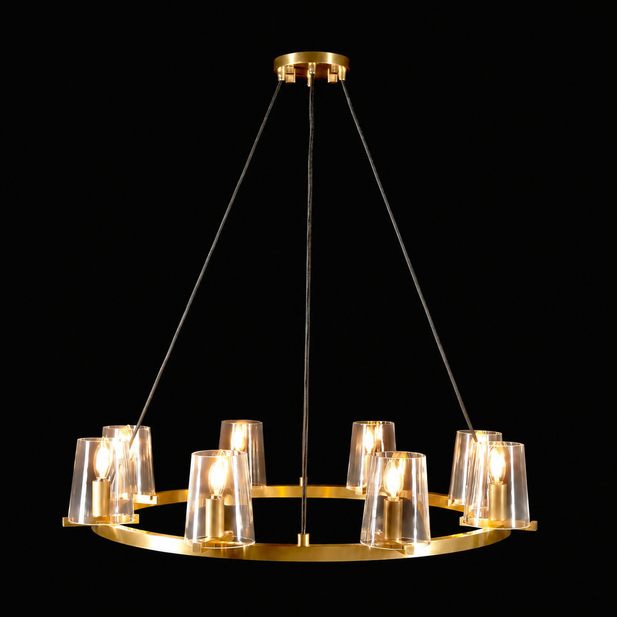 Mackenzie Round Glass Shade Chandelier