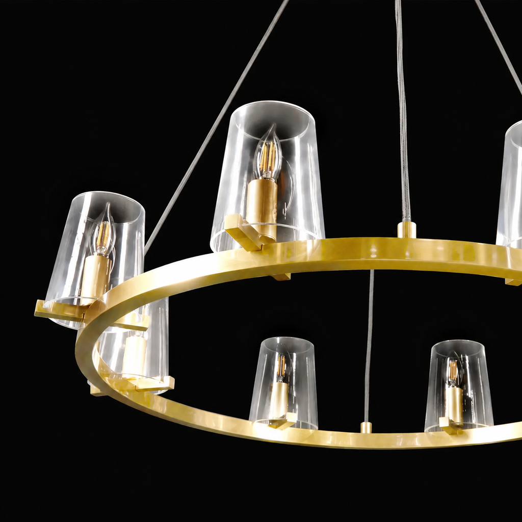 Mackenzie Round Glass Shade Chandelier