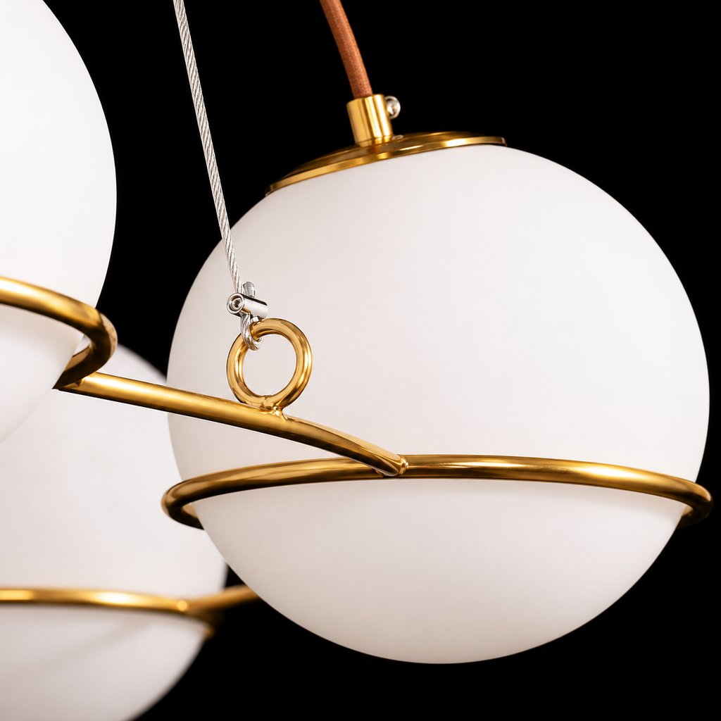 Orion Milk Glass Globe Chandelier