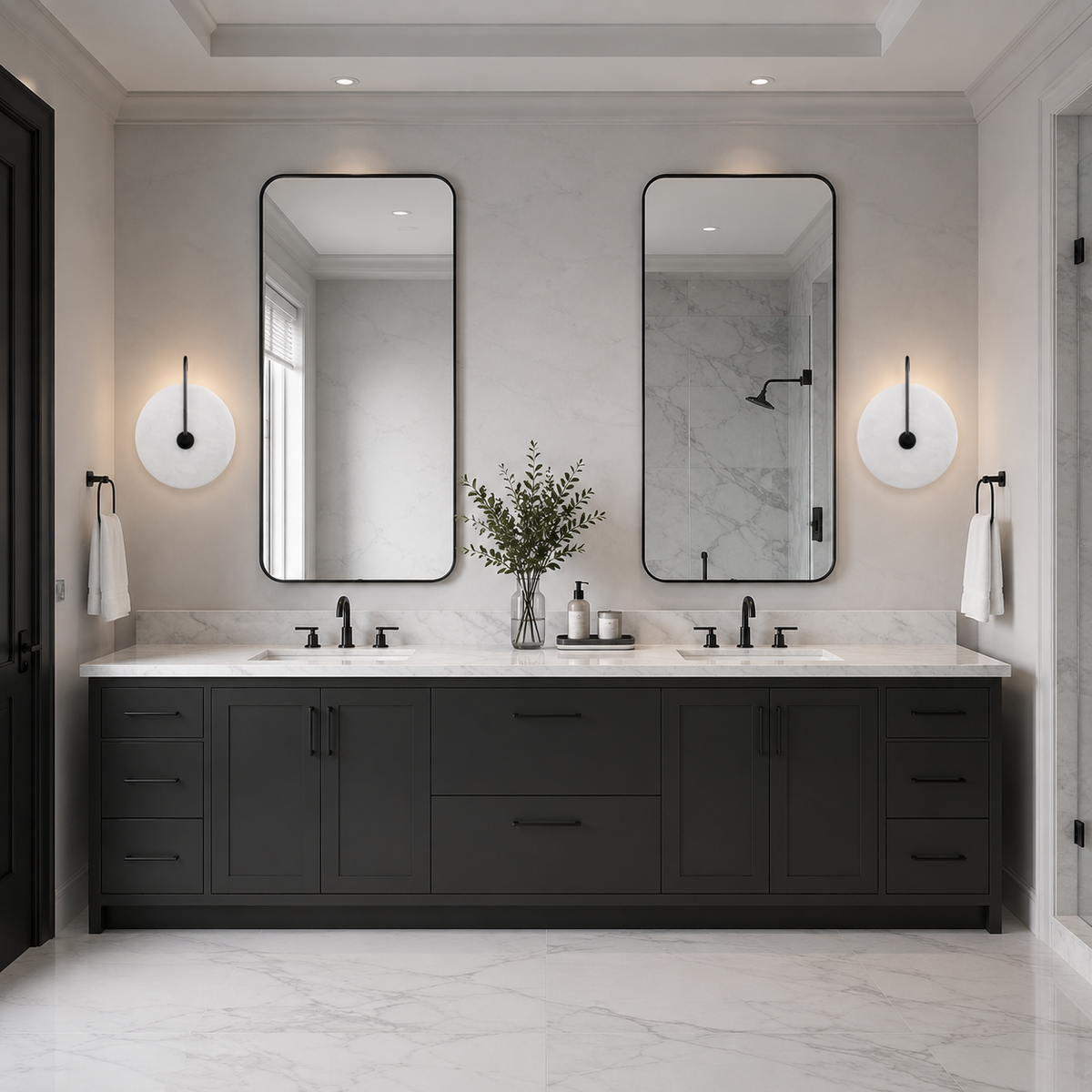 Rylan Alabaster Moon Wall Sconce