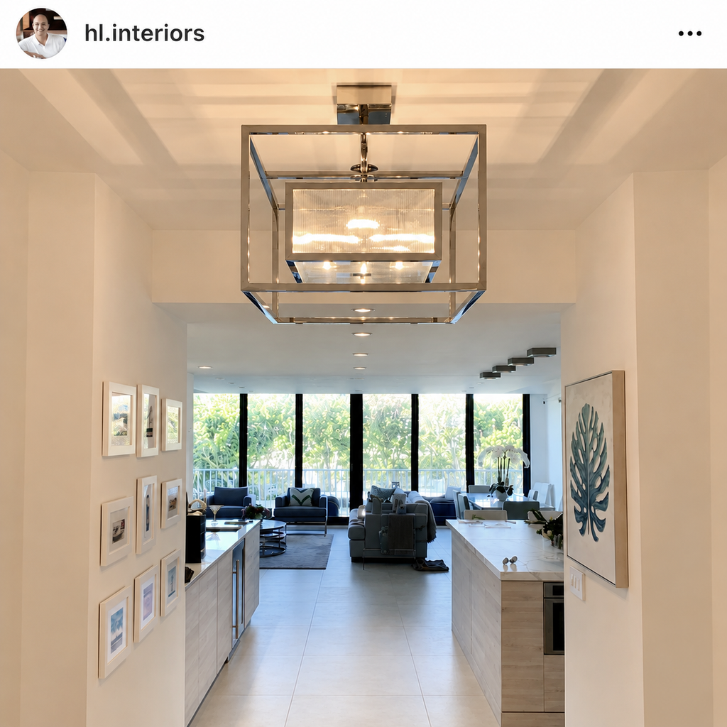 Upton Geometric Stainless Steel Chandelier