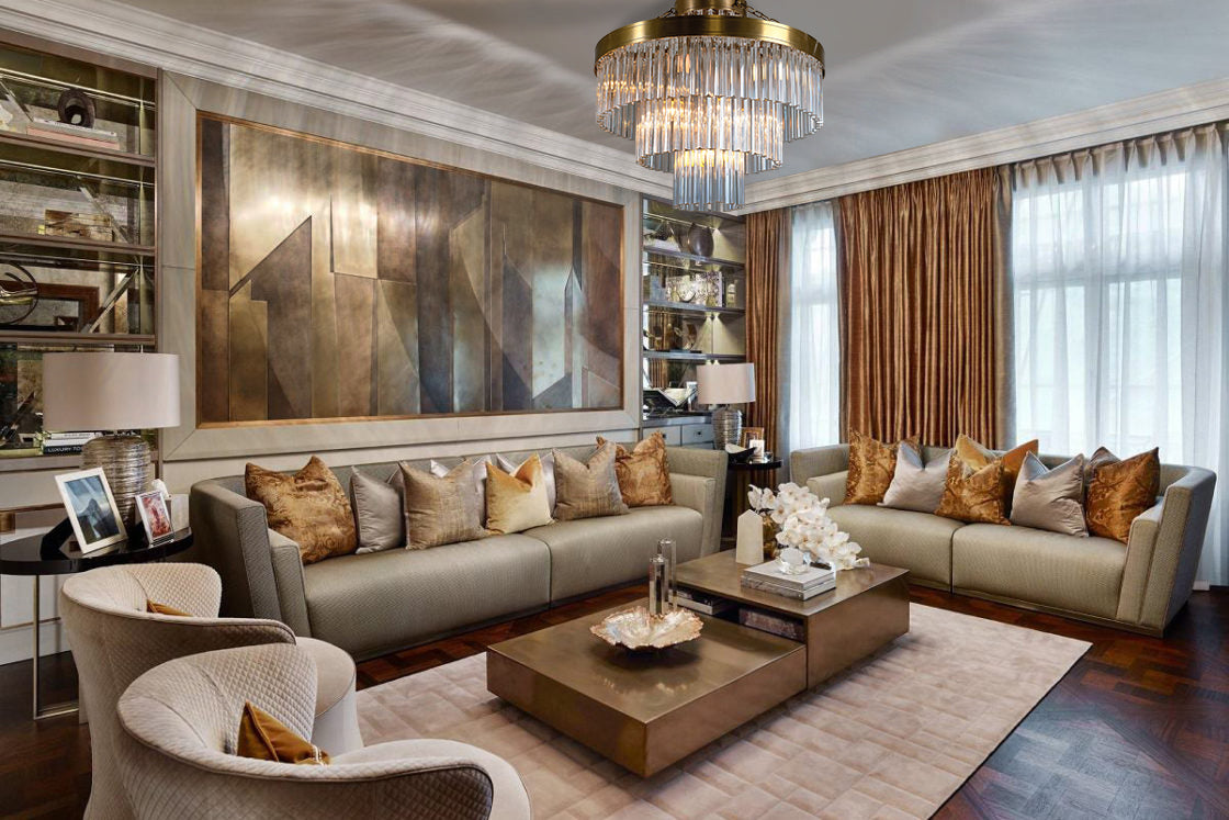 Valentina Satin Brass Chandelier