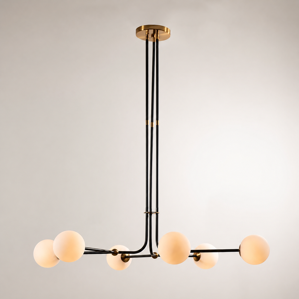 Warren Glass Globe Chandelier