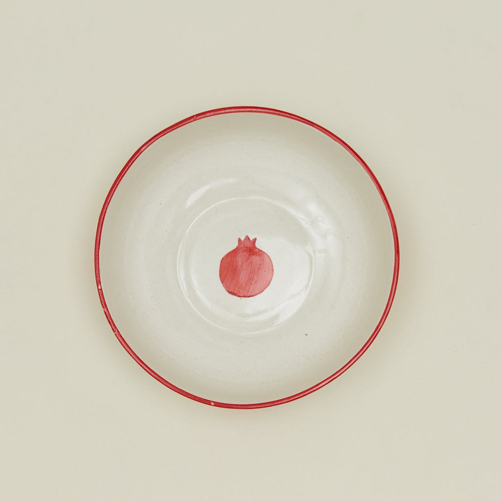 Overhead view of Casa Amarosa pomegranate bowl