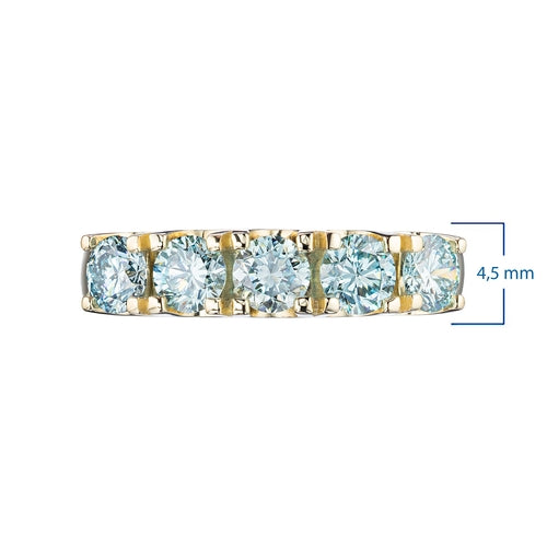 Yellow Gold Five-Stone Ring, 1.59ct