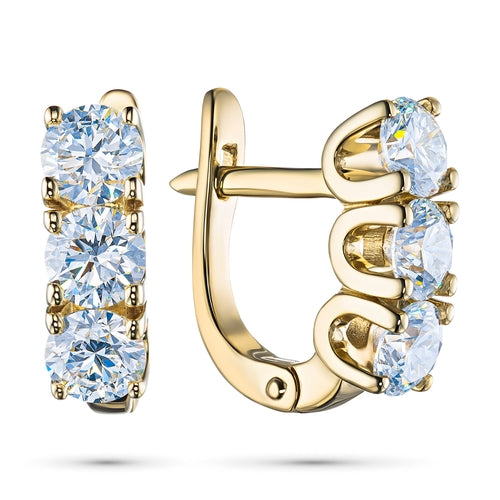 Yellow Gold Diamond Drops, 2.28ct