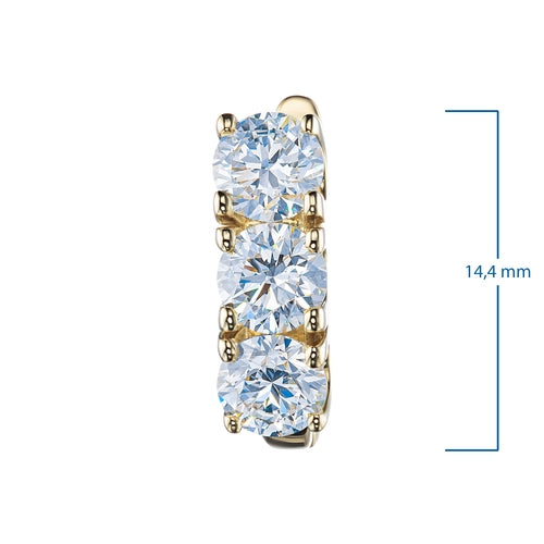 Yellow Gold Diamond Drops, 2.28ct