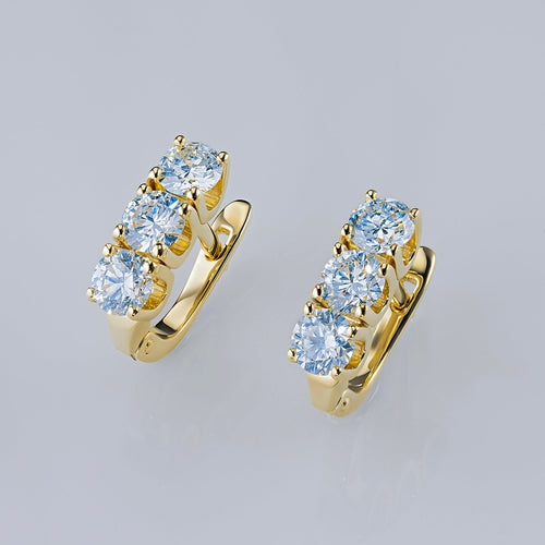 Yellow Gold Diamond Drops, 2.28ct