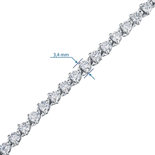 White Gold Diamond Bracelet, 3.24ct