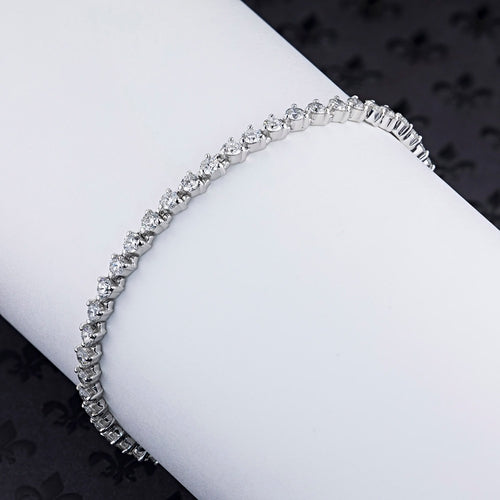 White Gold Diamond Bracelet, 3.24ct