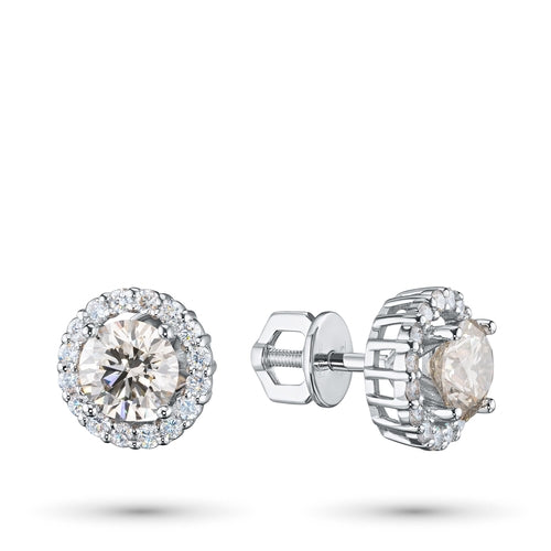 Diamond Cluster Studs, 34 Stones