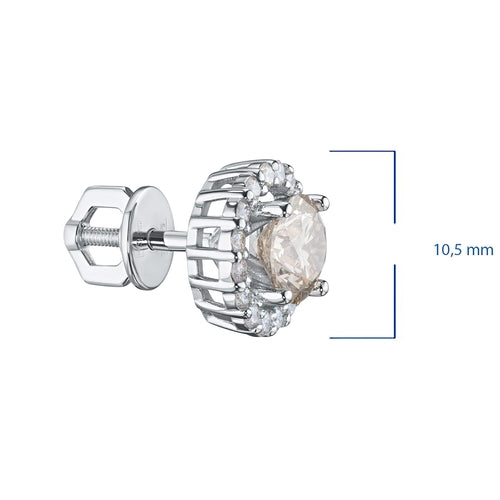 Diamond Cluster Studs, 34 Stones
