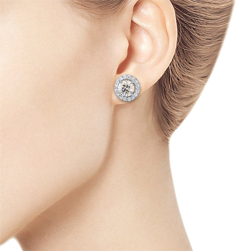 Diamond Cluster Studs, 34 Stones