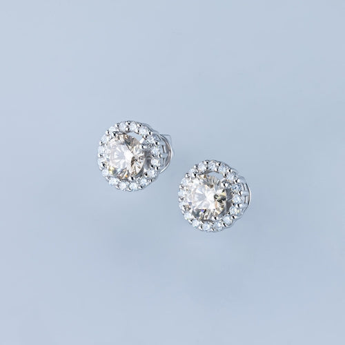 Diamond Cluster Studs, 34 Stones