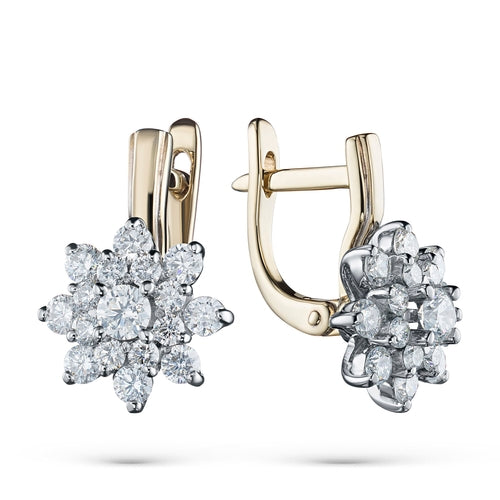 Two-Tone Diamond Earrings