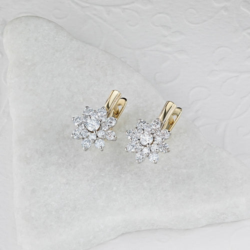 Two-Tone Diamond Earrings