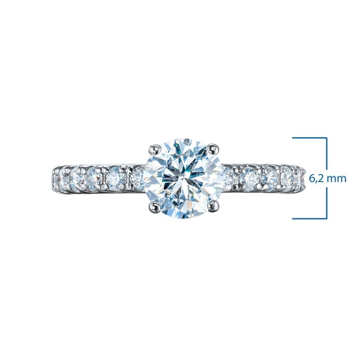 White Gold Diamond Band, 1.71ct