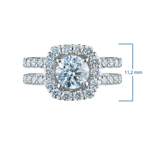 White Gold Pave Ring, 2.53ct