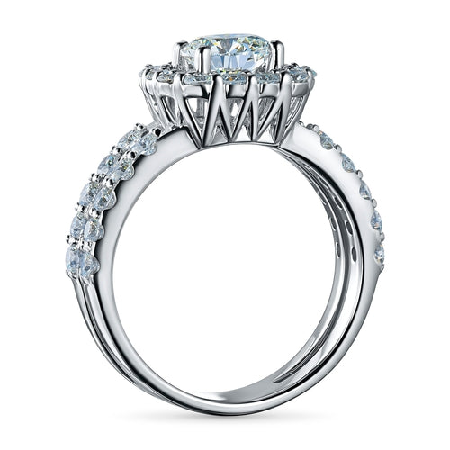 White Gold Pave Ring, 2.53ct