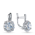 White Gold Diamond Earrings, 2.84ct