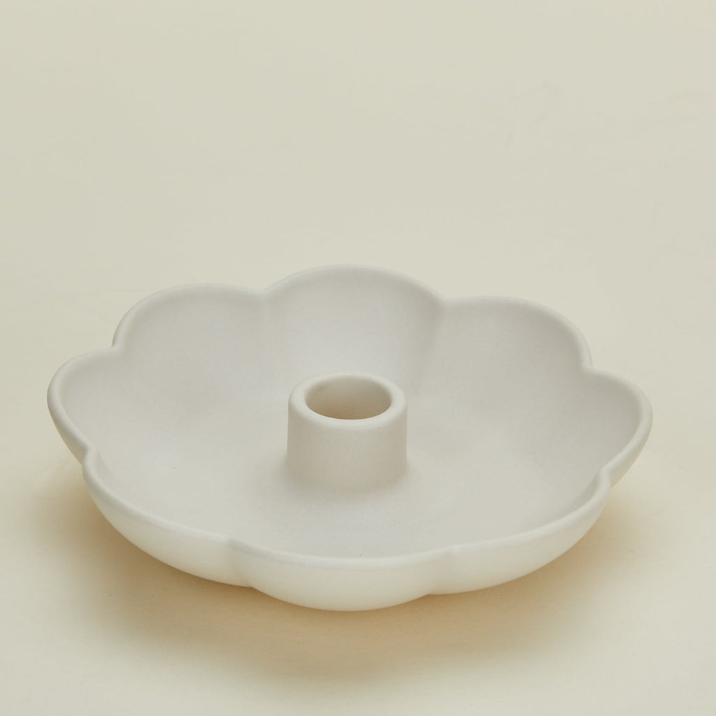 Close up view of Floral Society Fleur Taper Holder