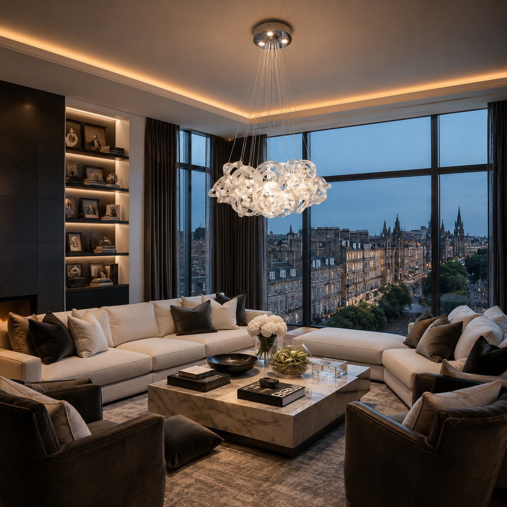 Loren Clear Rope Glass Chandelier
