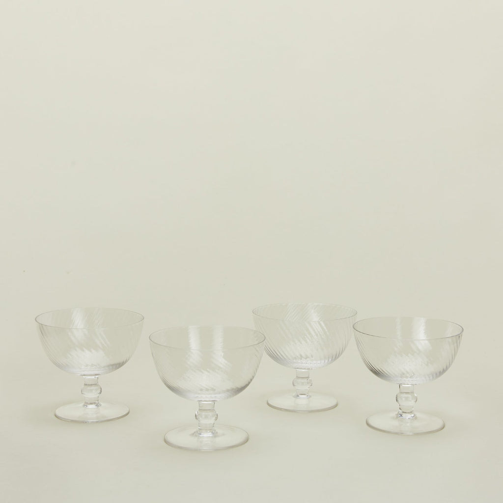 Optic coupe set of 4 in clear