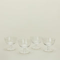 Optic coupe set of 4 in clear