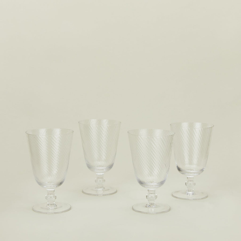 Optic goblet set of 4 in clear