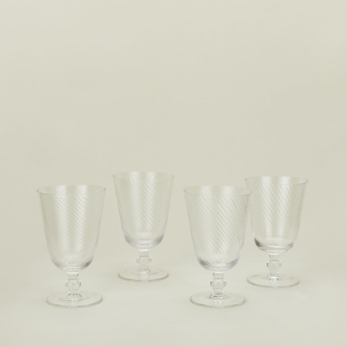 Optic goblet set of 4 in clear