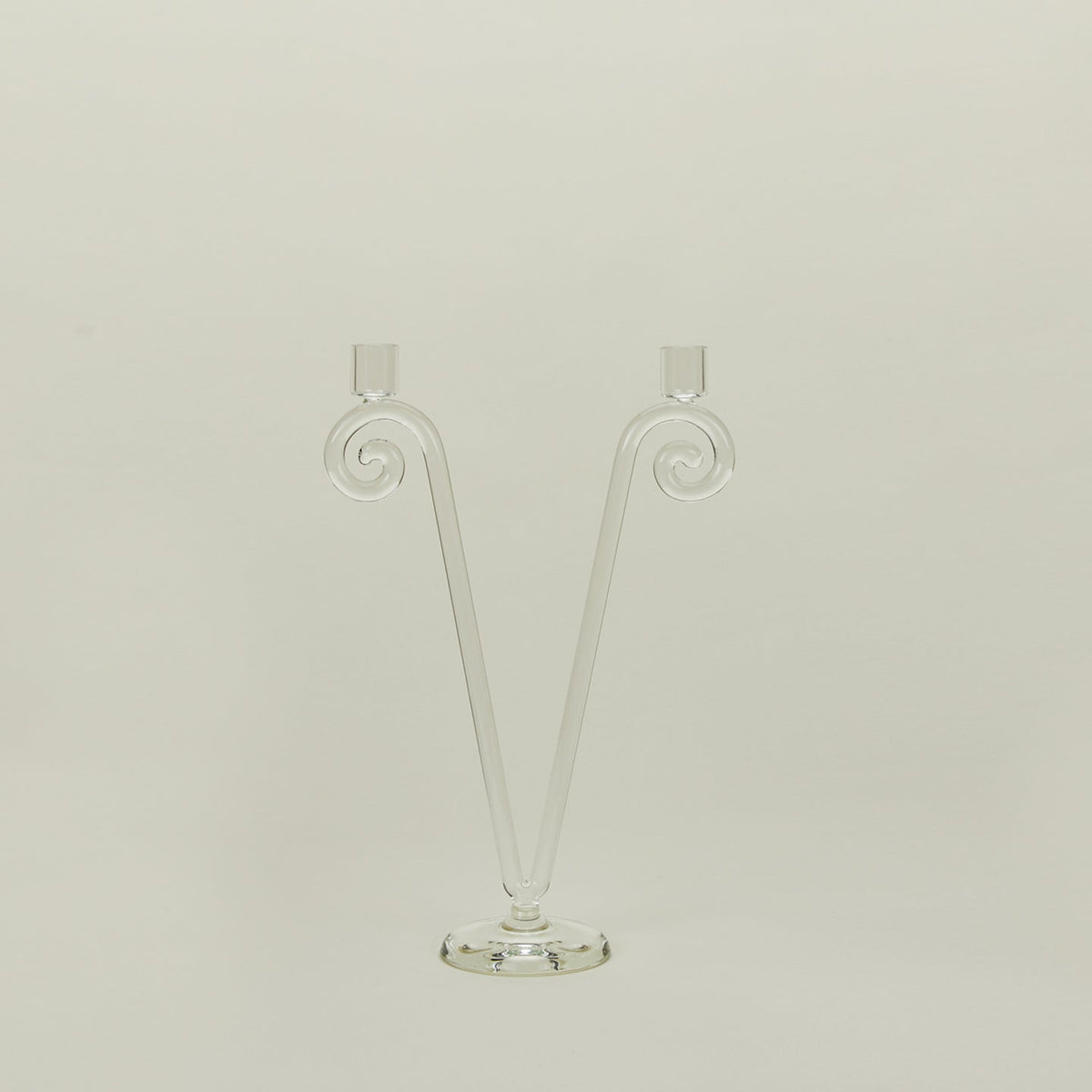 Double Stem Spiral Candle Holder