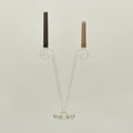 Double Stem Spiral Candle Holder with candles