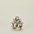 Painted Teardrop Vase - Nude/Olive
